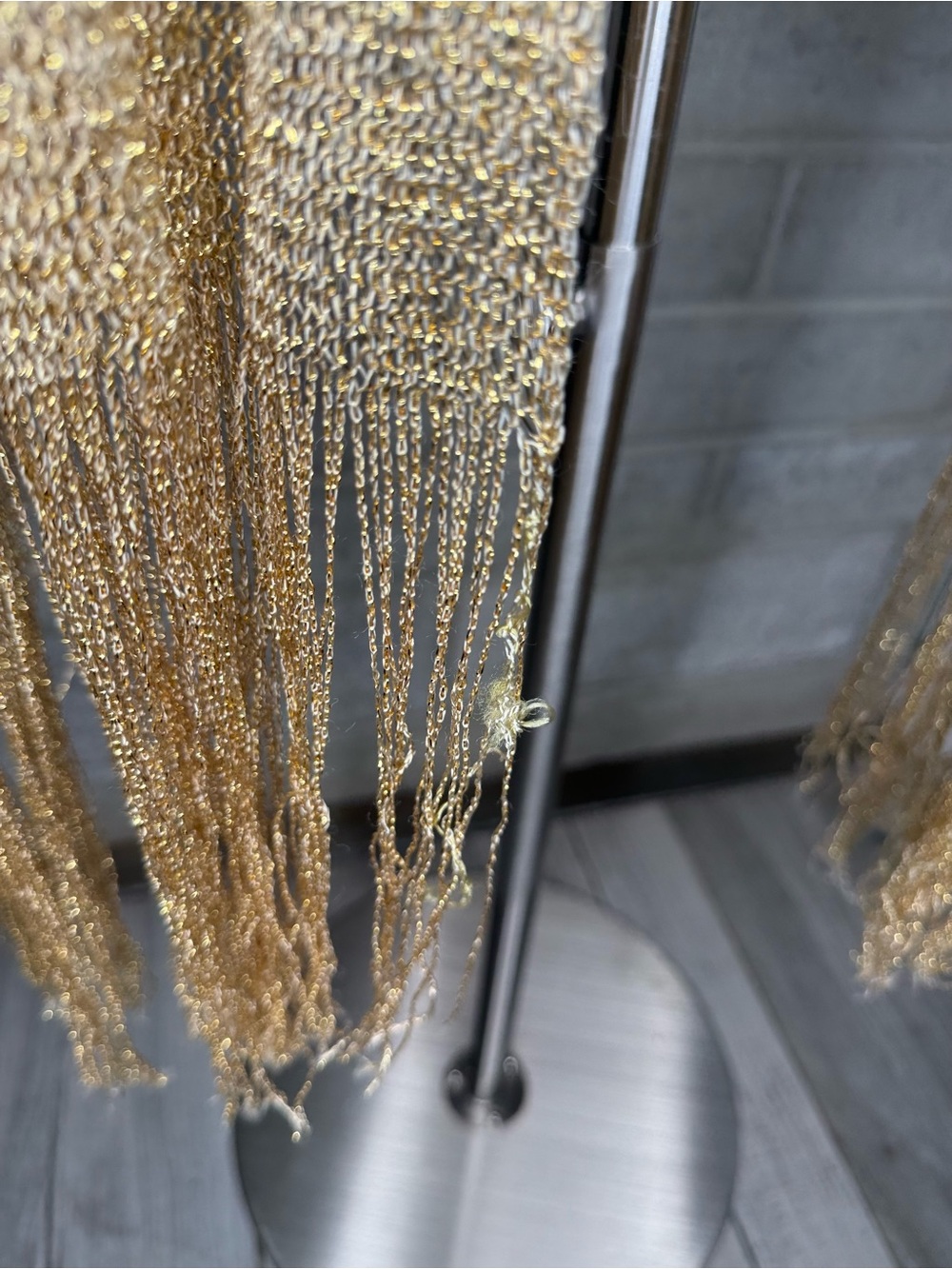 Gold Metallic Fringe Evening Shawl Wrap Wedding Formal Party Lightweight Scarf - Picture 5 of 14